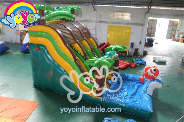 21ft H Dual Lane Jungle Inflatable Water Slide YY-WSL19005
