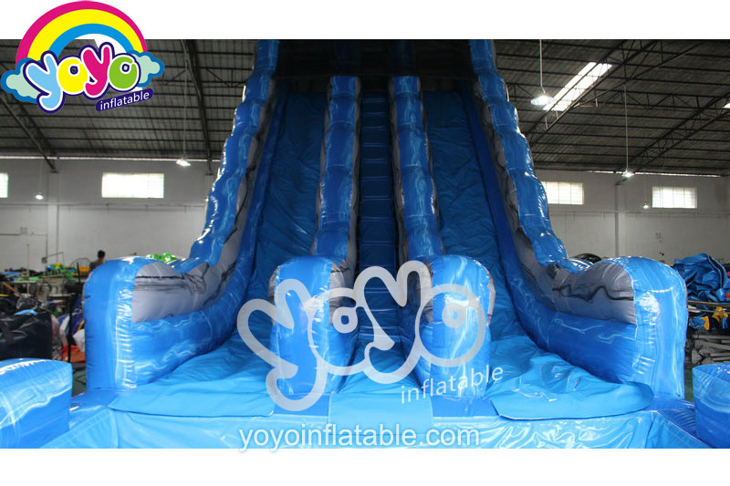 23' H Grey Marble Dual Inflatable Water Slide YY-WSL19010