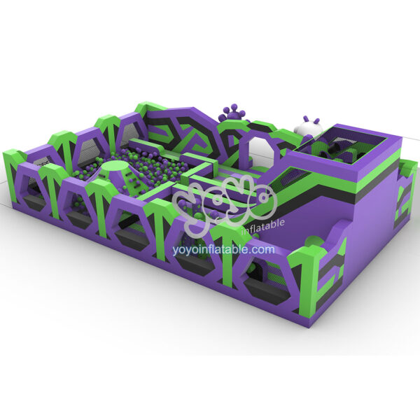 Black Green Purple Space Theme Inflatable Park YY-BP230604-A (2)