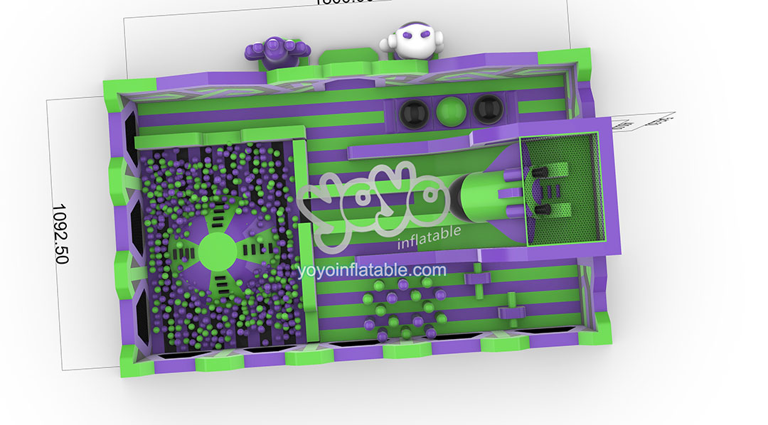 Black Green Purple Space Theme Inflatable Park YY-BP230604-A (5)