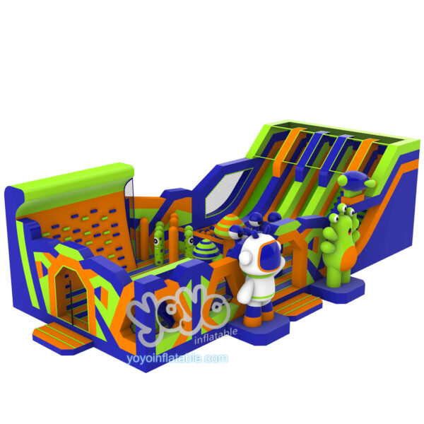 Blue Orange Green Space Alien Theme Inflatable park YY-BP230603-(B) (1)