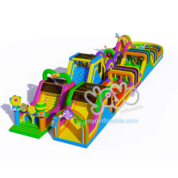 Candy Adventure Inflatable 5K Obstacle Course YY-OB230831 (1)