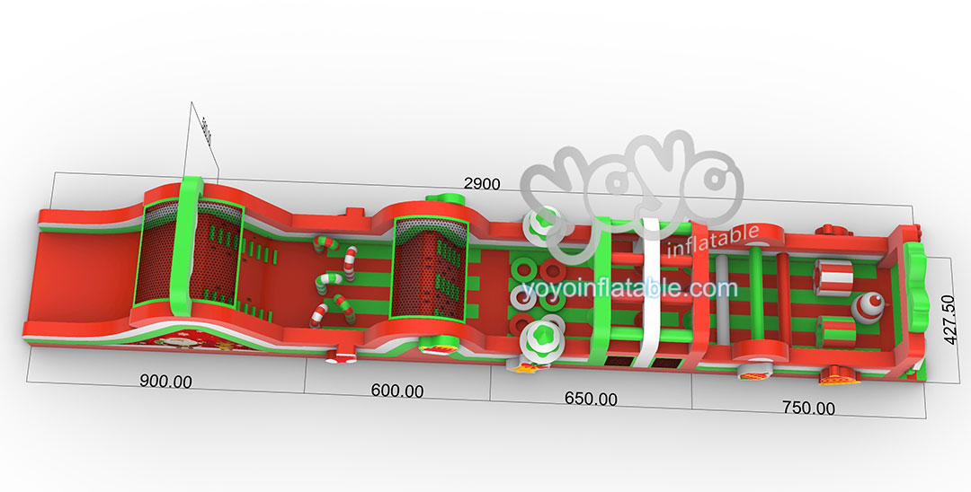 Run Forward Inflatable Christmas Obstacle Course YY-OB230432 (6)