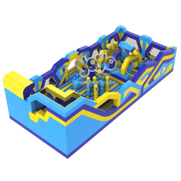 Yellow and Blue Alien Monster inflatable theme park YY-BP230401 (2)