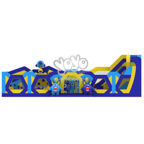Yellow and Blue Alien Monster inflatable theme park YY-BP230401 (5)