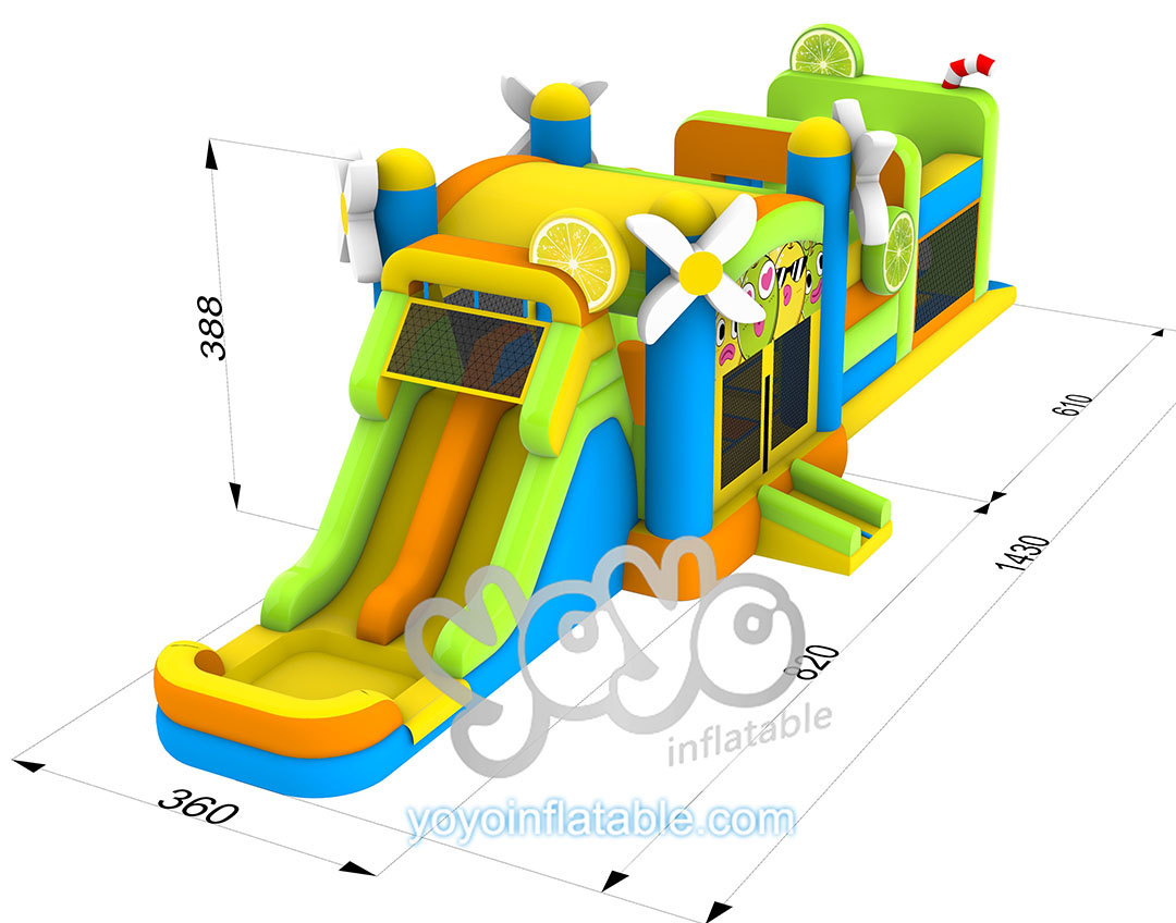 Commercial inflatable bounce house combo lemon YY-WCO23083 (5)
