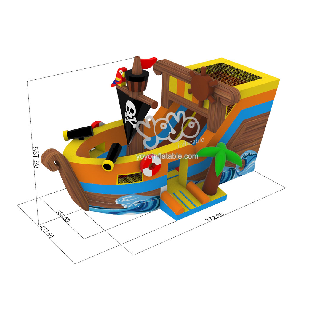 Pirate Ship Inflatable Obstacle Course YY-SL23075 6