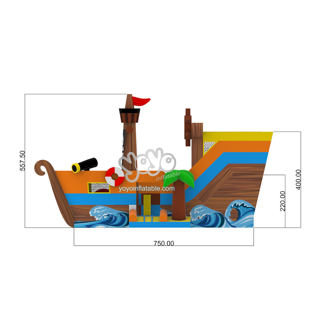 Pirate Ship Inflatable Obstacle Course YY-SL23075 7