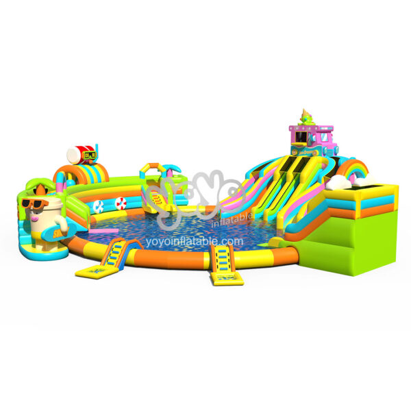 Sunny Cool Summer Inflatable Water Slide Park YY-WSL23071 1