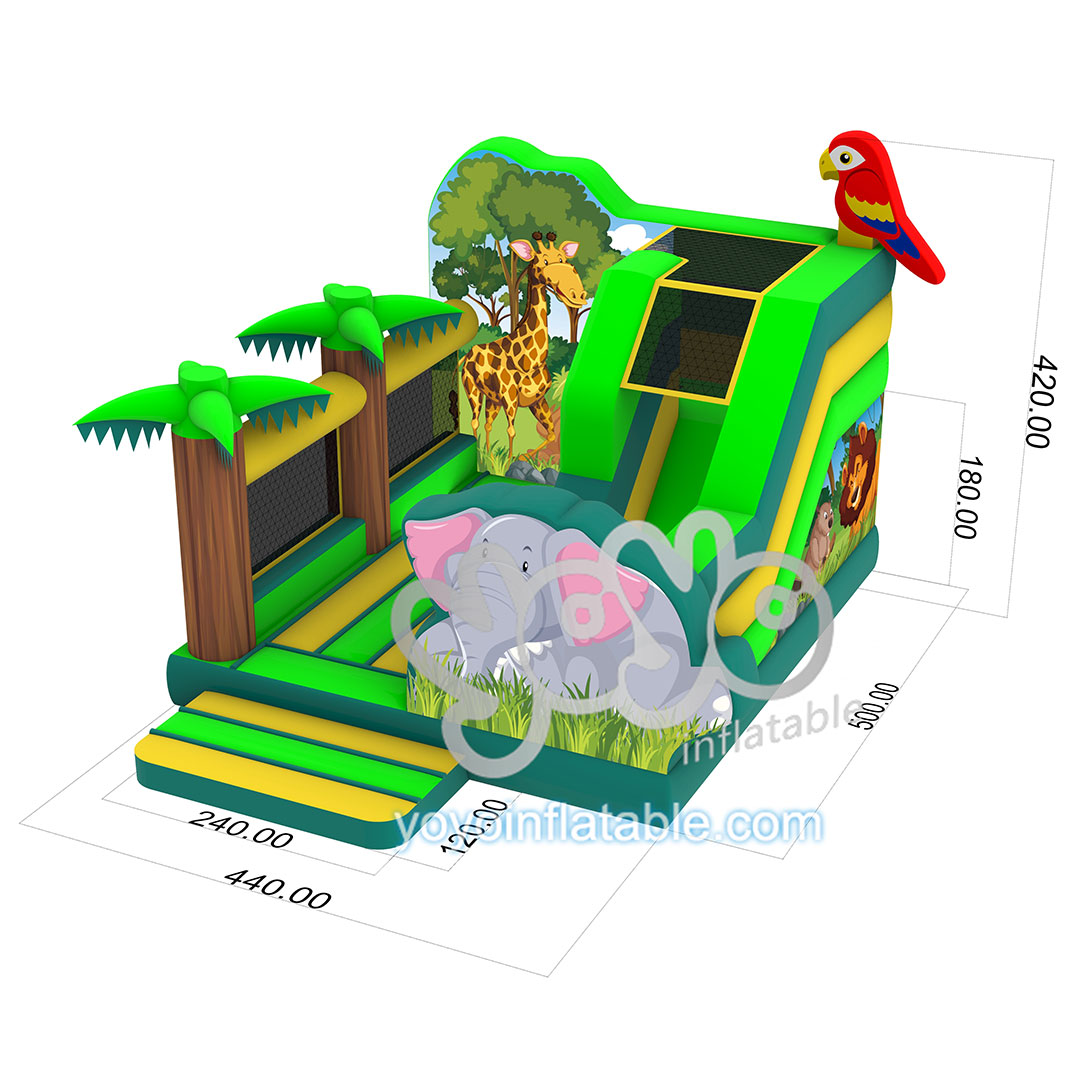 Tropical Jungle Animal Inflatable Combo House YY-CO230821 6