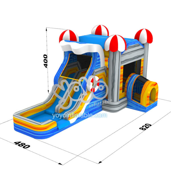 Beach Wet Dry Bounce House Slide Combo YY-WCO23086-A 1