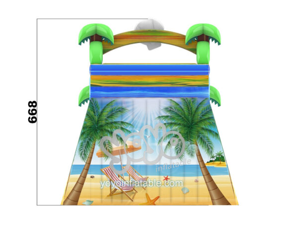 Palm Tree Beach Commercial Inflatable Water Slide YY-WSL23063-B 4