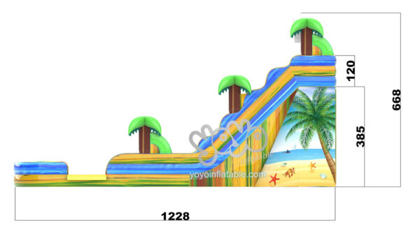 Palm Tree Beach Inflatable Water Slide YY-WSL23063-A 2