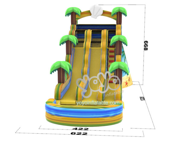 Palm Tree Beach Inflatable Water Slide YY-WSL23063-A 4