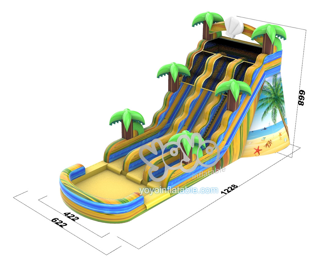 Palm Tree Beach Inflatable Water Slide YY-WSL23063-A 5