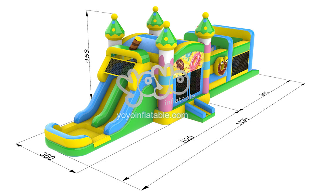 Sweets Wet Dry Bounce House Slide Combo YY-WCO23087-A 5