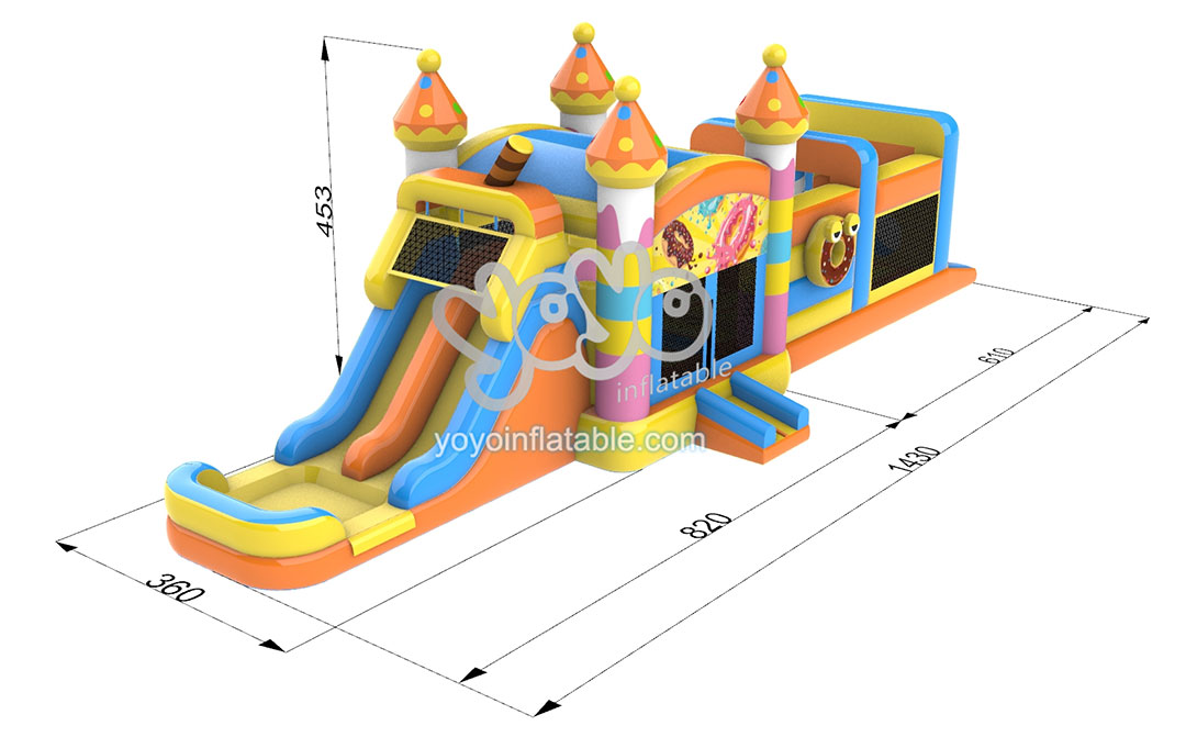 Sweets Wet Dry Bounce House Slide Combo YY-WCO23087-B 5