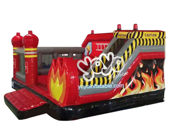 Fire Truck Bounce House and Slide Combo YY-CO240304 2
