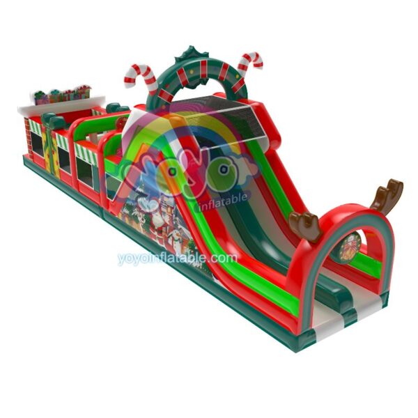 Christmas Inflatable Obstacle Course Bounce House YY-OB250521-B (2)