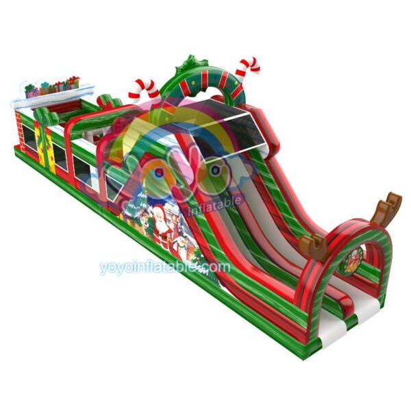 Christmas Marble Inflatable Obstacle Course Jumper YY-OB250521-A (2)