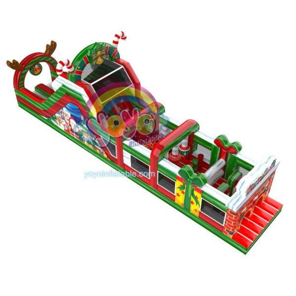 Christmas Marble Inflatable Obstacle Course Jumper YY-OB250521-A (3)