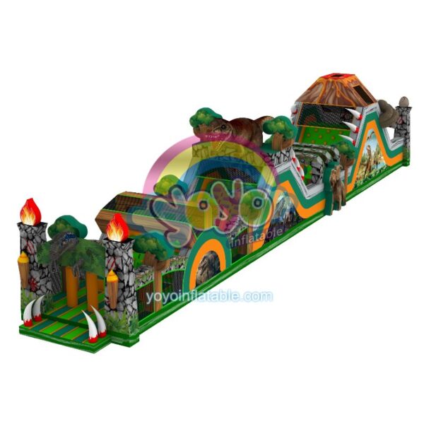 Dinosaur Commercial Inflatable Obstacle Course Jumper YY-OB250522 (1)