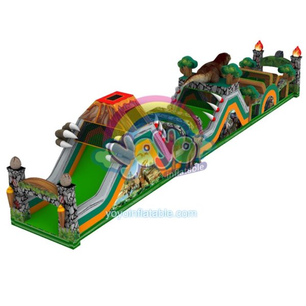 Dinosaur Commercial Inflatable Obstacle Course Jumper YY-OB250522 (2)