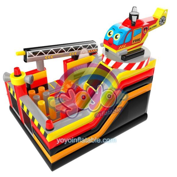 Fire Rescue Brigade Dry Inflatable Slide Combo YY-CO250637 (2)