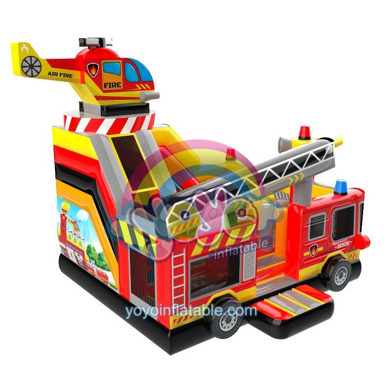 Fire Rescue Brigade Dry Inflatable Slide Combo YY-CO250637 (3)